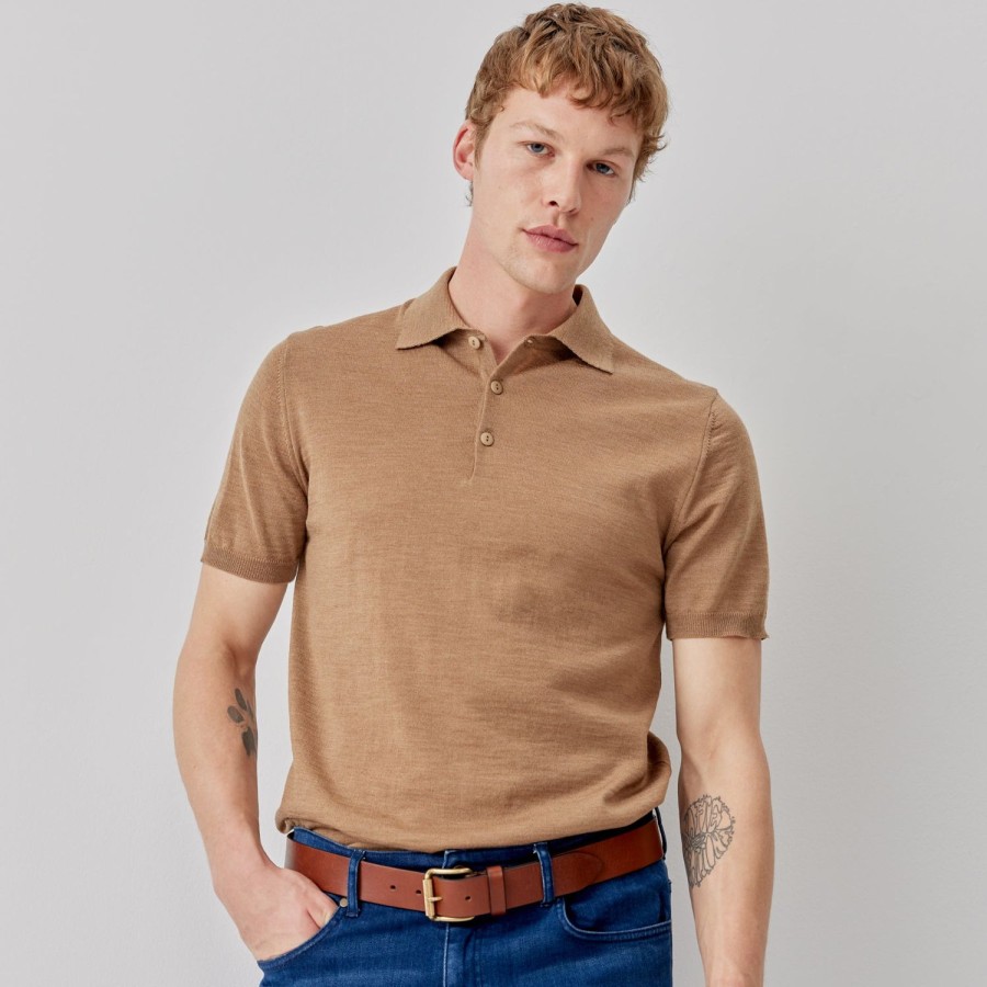 Oliver Sweeney Covehithe Camel T Shirts & Polos