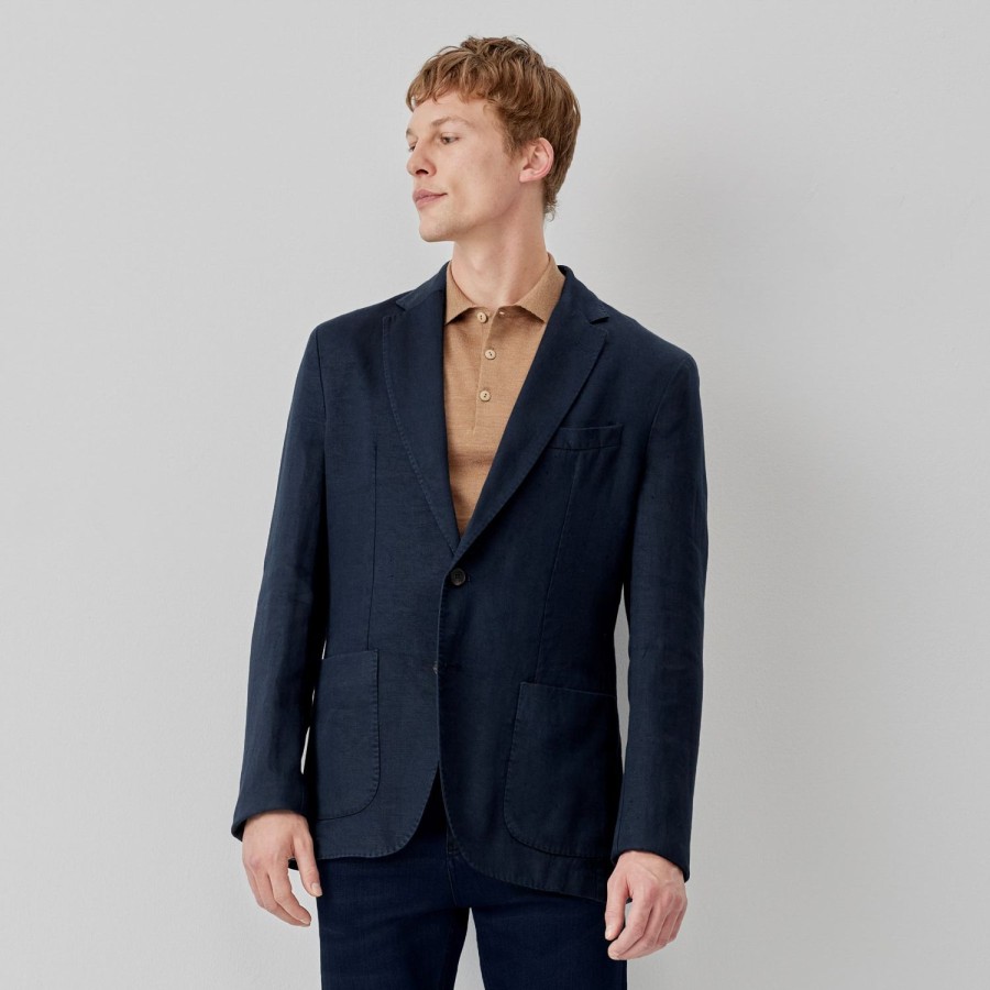 Oliver Sweeney Eccles Navy Coats & Jackets